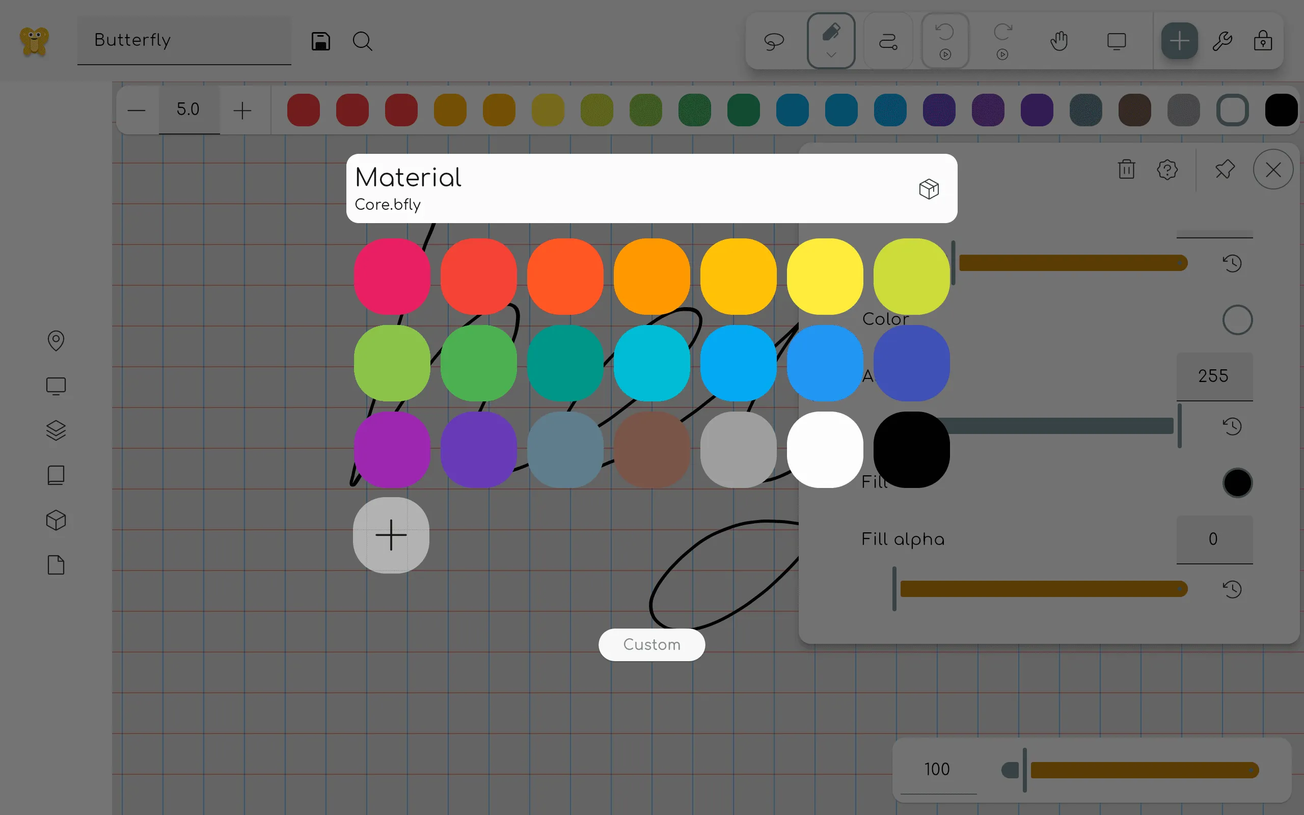 Color picker overlay