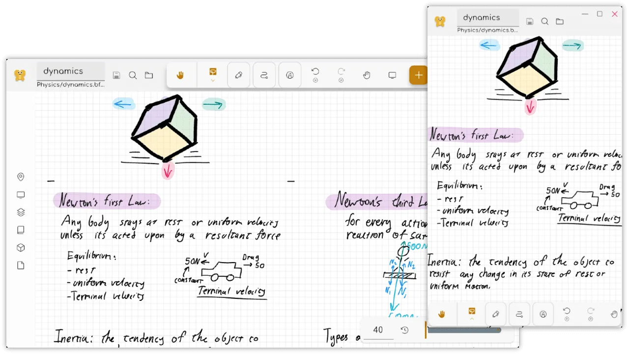 A handwritten Butterfly document on a phone and on a desktop