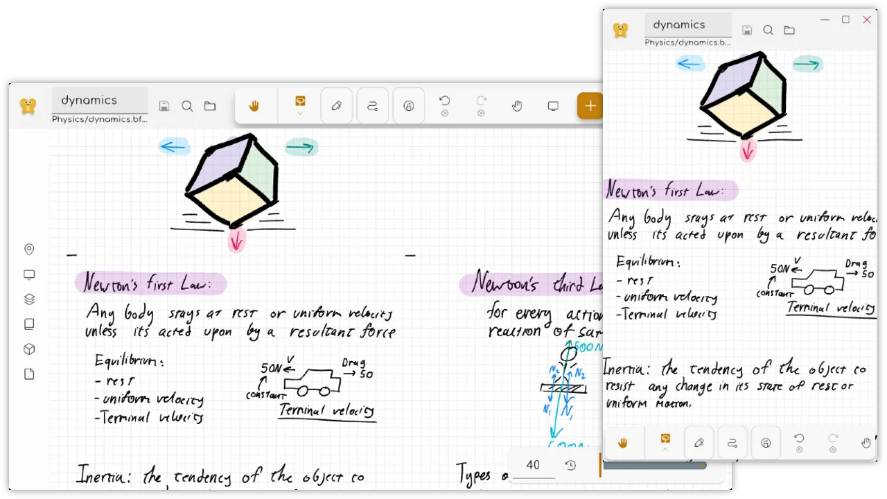 A handwritten Butterfly document on a phone and on a desktop