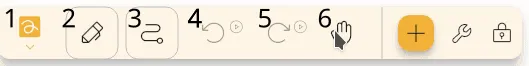 toolbar numbered