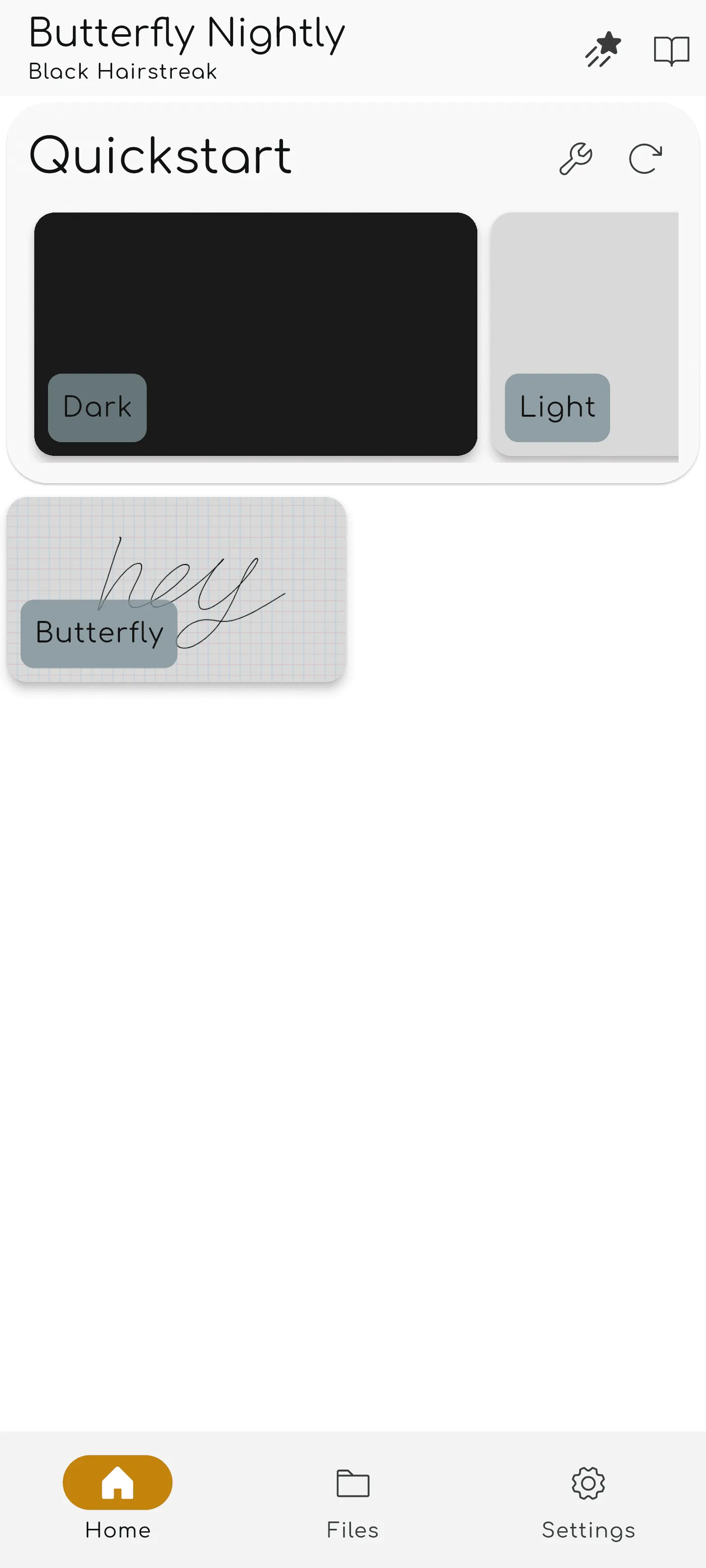 Welcome screen first part